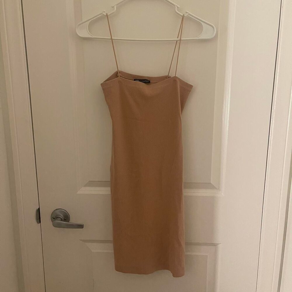 Zara Women's Tan and Brown Dress - Picture 2 of 2